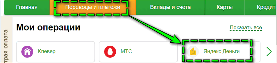 Перевод на Яндекс деньги